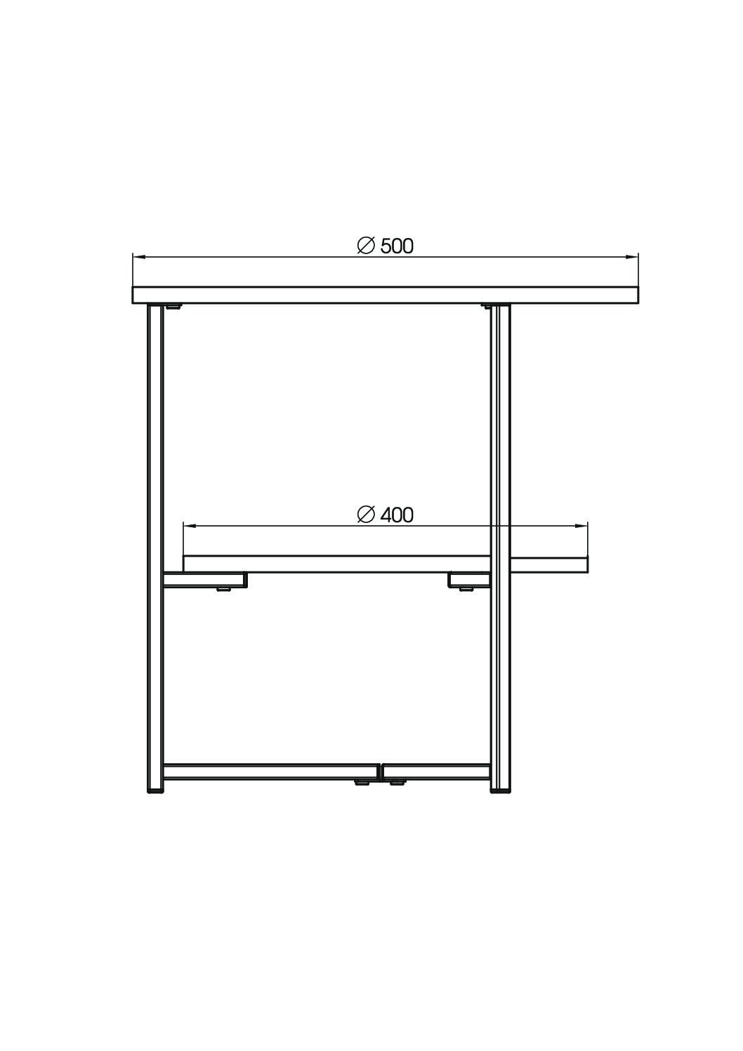 Журнальный стол Veneda Rondo D500_сбоку
